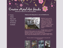 Tablet Screenshot of creativemetalartstudio.com